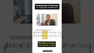 Fundamentals of Harmony | Bass Moves by Step (Root Position) #composer #composition
