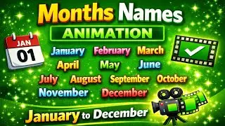 Months Names Animation | January to December | Green Screen Text FX