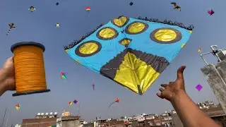 😍Big kite looting on Bike 🚴‍♀️😱| patang loot li bahut saari 😍🔥#kite #patang 