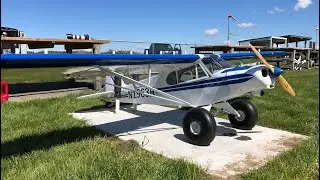 1/4 scale Hangar 9 Super CUB PA-18 Maiden on a windy day