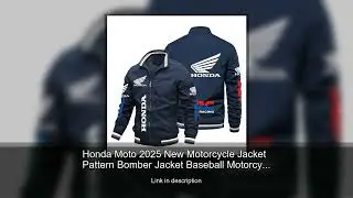 Honda Moto 2025 New Motorcycle Jacket Pattern Bomber Jacket Baseball Motorcycle Top Men