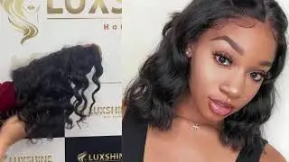 LUXSHINE FRONTAL BODY WAVY HAIR NATURAL BLACK