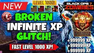 NEW BO7 SOLO INFINITE XP GLITCH! FAST LEVEL 1000, WEAPON XP FARM & MASTERY CAMOS | BO7 ZOMBIES