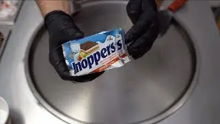 ASMR - Knoppers Ice Cream Rolls | How to make rolled fried Ice Cream with Knoppers from Storck
