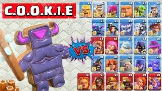 COOKIE PEKKA vs All Troops (MAX Level!) - Clash of Clans Matchup Analysis