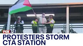Chicago DNC: Protesters storm CTA station