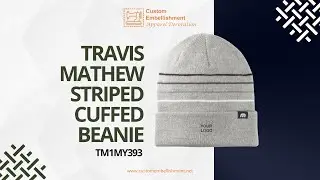 TravisMathew Striped Cuffed Beanie - Customembellishment.net