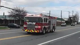 Lancaster City Engine 64-3 Responding(Airhorn & Screaming Q!)