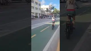 South beach Miami riding my bike #southbeach #ebike #relaxing #miami #ebike #outdoor