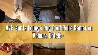 Avis sur la Lounge Pug Pouf Poire Gamer en Velours C&ocirc;tel&eacute; - Facilement Transportable, Assise Confort