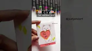 Diy Valentine Card❤️ #shorts #valentine #valentinesdaygift #valentinespecial #art #craft #cute #easy