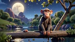 Monkey And Moon Story | Animated 3D Cartoon | Paresh Vision