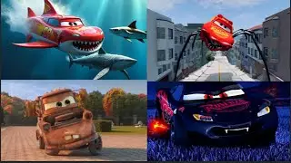 Shark Mqueen vs Evil Mcqueen vs Eater Mcqueen vs Lightning Mcqueen  Coffin Dance Song Cover Tileshop