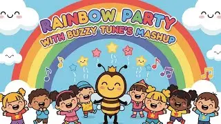 Радужная вечеринка с попурри от Buzzy Tune 🌈🎶 | Веселая песенка про цвета для детей | Время Buzzy...