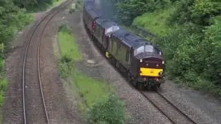 Class 37's Growling Through Horbury Curve 09/06/2016