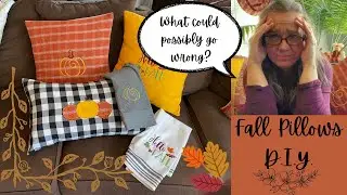 Fall Pillows D.I.Y and Kitchen Towels D.I.Y! / What could possibly go wrong?!