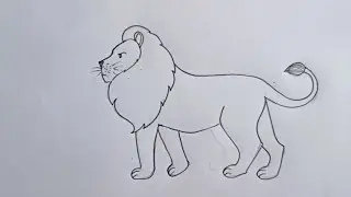 how to draw lion drawing easy step by step@DrawingTalent