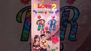 R💕R Name drawing video💞|| Art design Name status💘||#nameartediting #coupleshorts #trending #sorts 4K