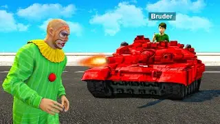 Mein KLEINER BRUDER findet PANZER von CLOWNS in GTA 5 RP!