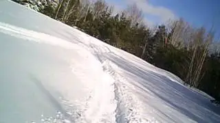 Riding In Deep Fresh Powder on a 1997 Arctic Cat 550 Cougar