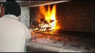 como prender el fuego con le&ntilde;a verde