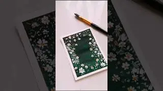 &ldquo;Simple Flower Painting | Aesthetic Green Background💞 🍃&rdquo;#art#shorts
