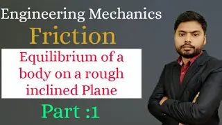 Equilibrium of a body on a rough inclined Plane | Friction | Equilibrium of body in Friction |