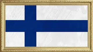 Finland Flag 4K - Framed Nordic TV Art Wallpaper | Elegant Scandinavian Wall Display