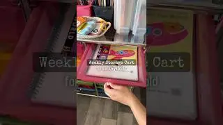 Storage Carts for Homeschool Supplies Weekly Organization Hack #storagesolutions #homeschoollife