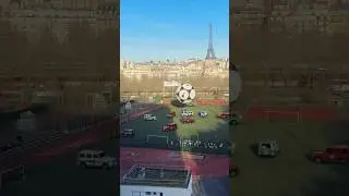 Paris Luxury Car Football ⚽️ #paris #football #eiffeltower #gclass #olympics