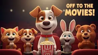 Off To The Movies / Sing Along Animated Music Video for Kids