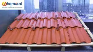 Solar mounting kit installation for roman tile