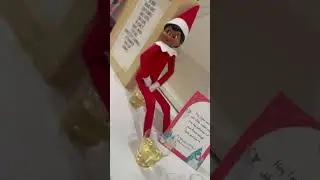 Pixie our elf on the shelf is full of treats and tricks and all types of fun #elf #elfontheshelf