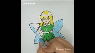 Cute Fairy #speeddrawing #speedcoloring #timelapse