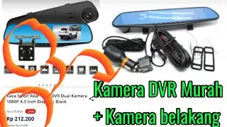 unboxing kamera dashboard mobil DVR + kamera depan & belakang murah tidak merusak garansi mobil