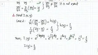 y^2dx + (xy)dy = 0