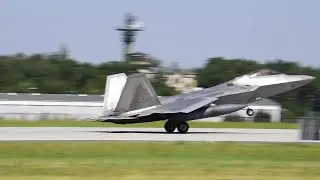 F-22 and C-17 Arrival to 32nd Tactical Air Base in Łask, Poland