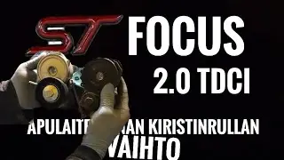 Korjaamon pojjaat mokasi! Moniurahihna ja kiristinrulla pittää vaihtaa Focukseen 