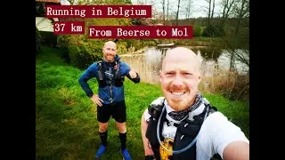 Running in Belgium: 37 km from Beerse to Mol.