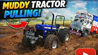Muddy Tractor Pulling | Indian vehicles simulator 3d | Indian vehicles | ट्रक फस गया #video 