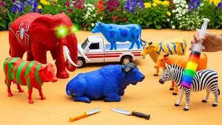 AMAZING TOY WALKING COW AND ELEPHANT🐄🐘WADIDAU‼️PROSES POTONG SAPI KURBAN SIMOLASI Part 3