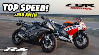 YZF R6 TOP SPEED - 290 km/h  | MOTOVLOG #173