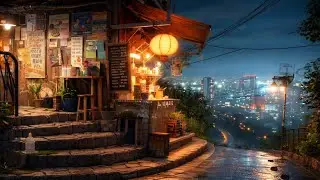 Corner Café Nights – Rainy Lo-Fi for Deep Focus & Midnight Calm | Warm Lanterns, Neon Streets