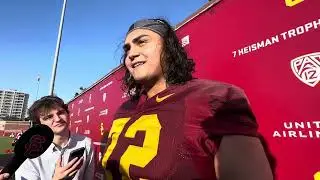 USC&rsquo;s Elijah Paige talks about competing for starting left tackle job