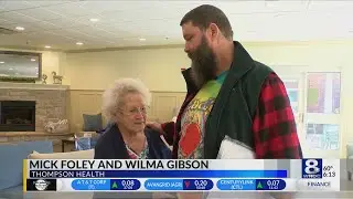 WWE superstar Mick Foley visits 92-year-old fan at Canandaigua nursing home