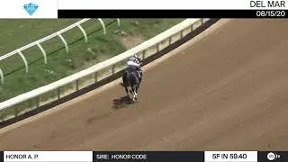Honor A  P  Worked 5 Furlongs in 59 40 at Del Mar on August 15th, 2020.