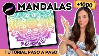 Cómo crear mandalas en Procreate paso a paso 🎨 | +1000 Suscriptores 🎉