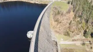 Schwarzenbachtalsperre / 4K ultra HD drone flight