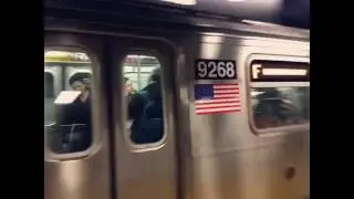 R160 9263-#9267/#9268-9272 (continuous set) leaving Jay Street - Metrotech