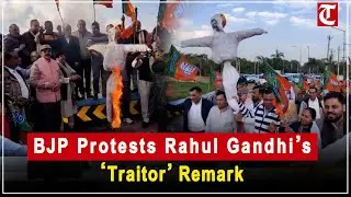 BJP workers protest Rahul Gandhi’s remarks calling MoS Ravneet Singh Bittu a ‘traitor’